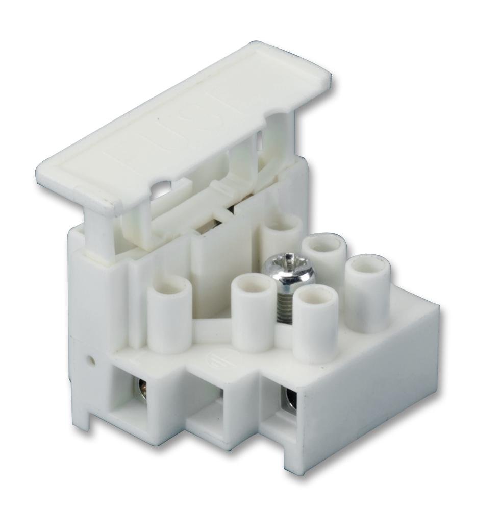 Camdenboss Grey Fused Terminal Block - 3 Pole - Price For 1 Each