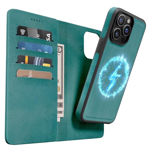 Coque iPhone 14 Pro Max compatible charge sans fil et étui portefeuille anti-chocs