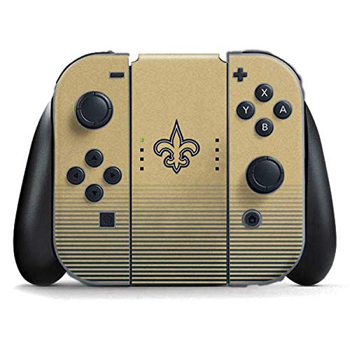 Skinit Decal Gaming Skin Compatible with Nintendo Switch Joy Con Controller - Officially Licensed NFL New Orleans Saints Breakaway Design