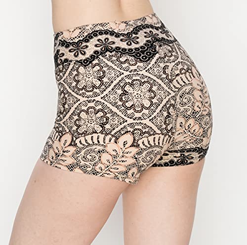 Image of ALWAYS Women Workout Yoga Shorts - Premium Soft Solid Stretch Cheerleader Running Dance Volleyball Short Pants Autumn Leaves 928 M