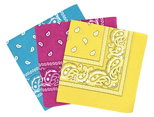 Set 3 bandanas paisley damen und herren 57x57cm