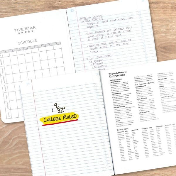 7.5" x 9.75" Soft Cover College Ruled Composition Notebook, 80 Pages Acid‑Free Paper with Sewn Binding, Adult Stationery for Journaling and Note‑Taking image 5