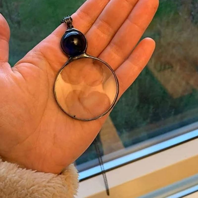 Necklace Magnifier Chain Pendant Glass Magnifying Sweater Loupe