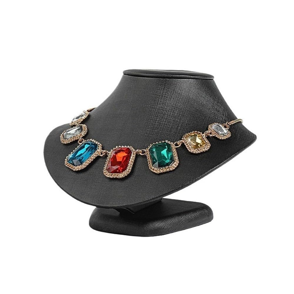 ZYYANSHOP Jewelry dummy display Light Luxury Jewelry Display Props High-grade Counter Rack Neck Stand(Black,Small)