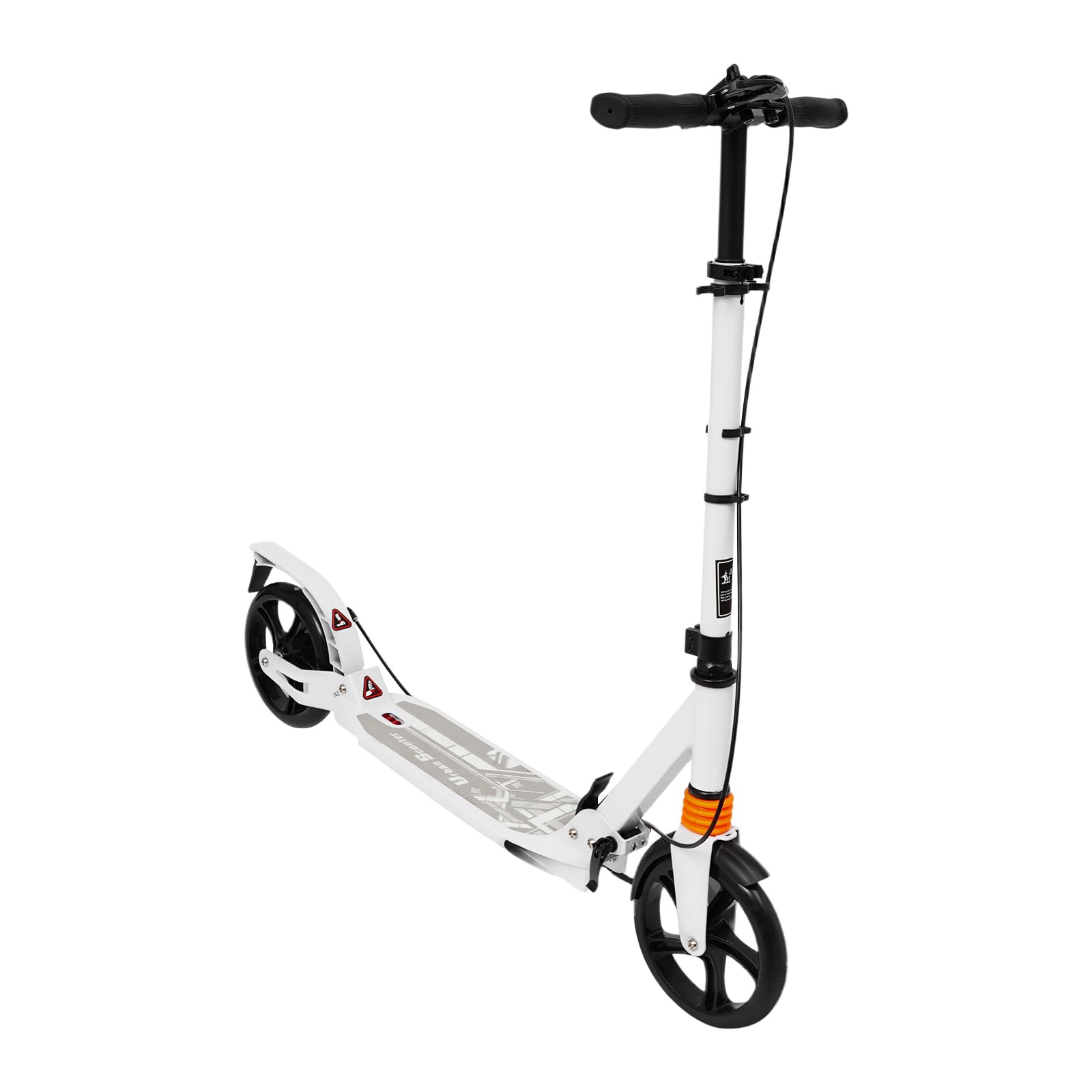 Trottinette adulte avec frein à disque double, pliable, capacité de charge maximale 100 kg, trottinette de ville réglable en hauteur, convient pour les routes extérieures