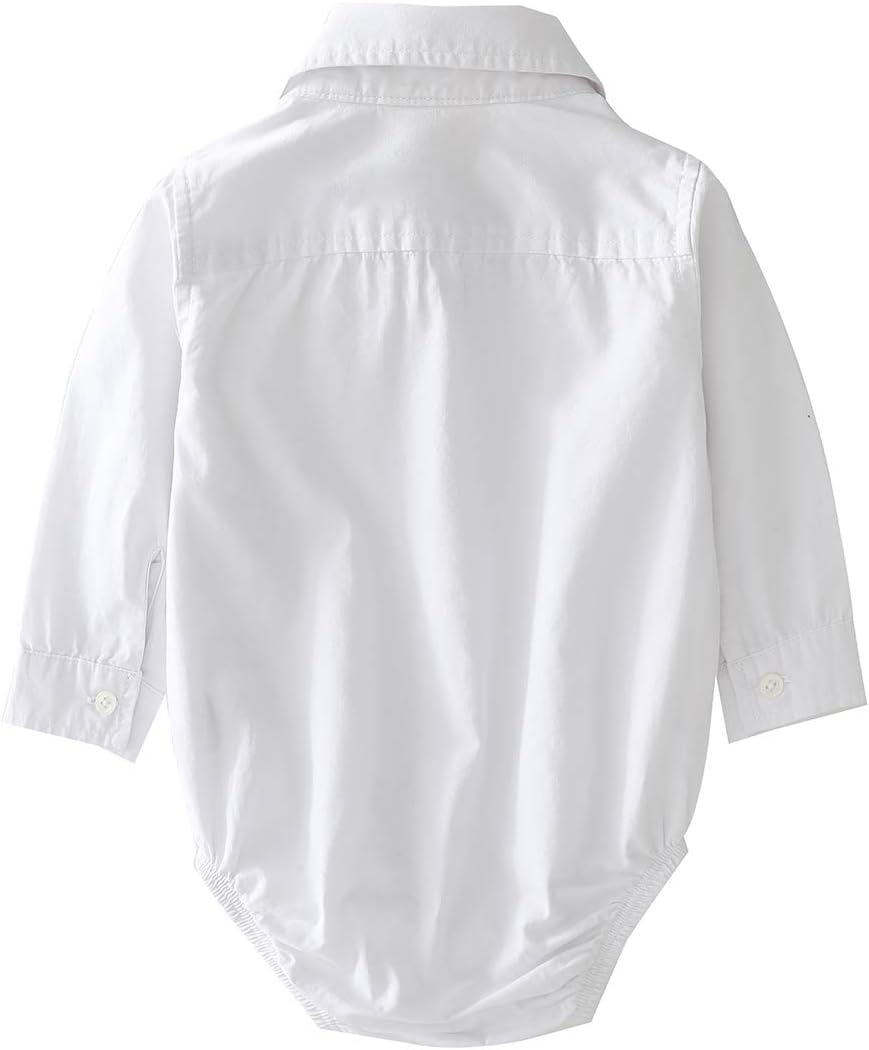 MOMOLAND Infant Baby Boys Woven Button Up Bodysuit Shirt - Image 2