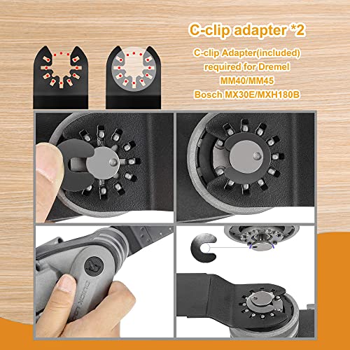 50 Pack Oscillating Saw Blades, Universal Quick Release Multi Tool Blades Kits, Sanding Set, Multitool Blades Fit For Black & Decker Porter Cable Dewalt Milwaukee Chicago Rockwell Makita Craftsman #TOP6