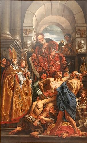 Cuadro sobre lienzo San Guérissant Jacob Jordaens decoración hogar 60x90