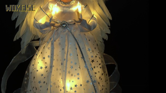 Tree Faces WOKEISE Lighted Angel Tree Topper 40