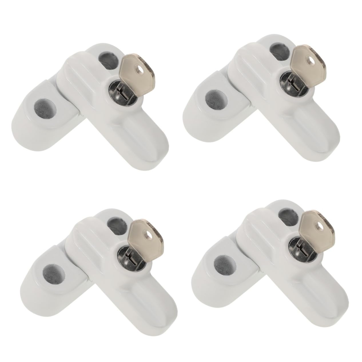 SHINEOFI 4ensembles Verrou De Sécurité Pour Fenêtres Avec Clé Loquet De Remplacement Pour Fenêtres Garçon Fille Accidentelles Installation Facile Et