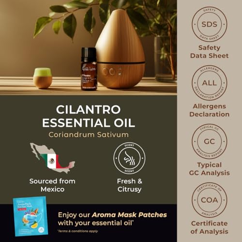 Image of 100% Pure Cilantro Essential Oil - 0.34 Fl Oz - Cilantro Oil for Hair, Skin, Diffuser, Aromatherapy & DIY Candle Making Scent