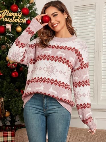 Image of ZAFUL Womens Oversized Sweaters 2025 Cable Knit Chunky Sweater Long Sleeve Crewneck Pullover Loose Outfits
