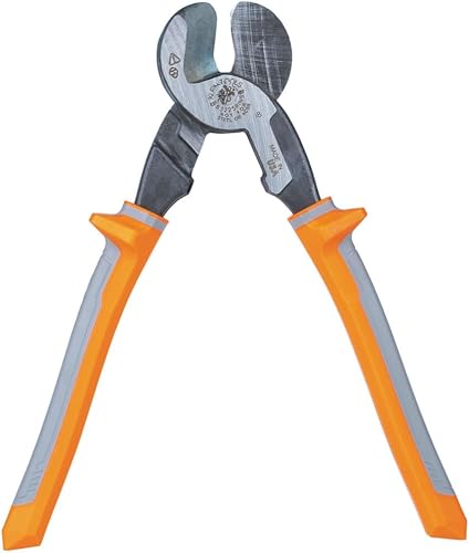 Klein Tools 63225RINS Cortador de cables, cortador de cable aislado de precisión de alto apalancamiento corta cable de aluminio, cobre y