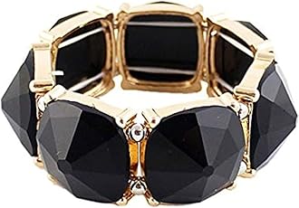 Shining Diva Fashion Black Stone Coff & Kadaa Bracelet For Girls & Women(4814b)