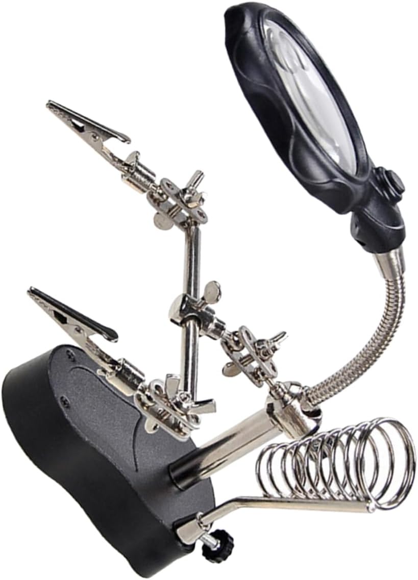 Clip Magnifying Mirror Led Magnifying Lamp Watch Repair Tool Phone Repair Magnifier