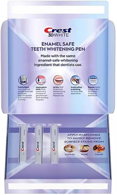 Image of Crest 3DWhite Enamel Safe Teeth Whitening Pens, 0.13 fl. oz., 3 pk.