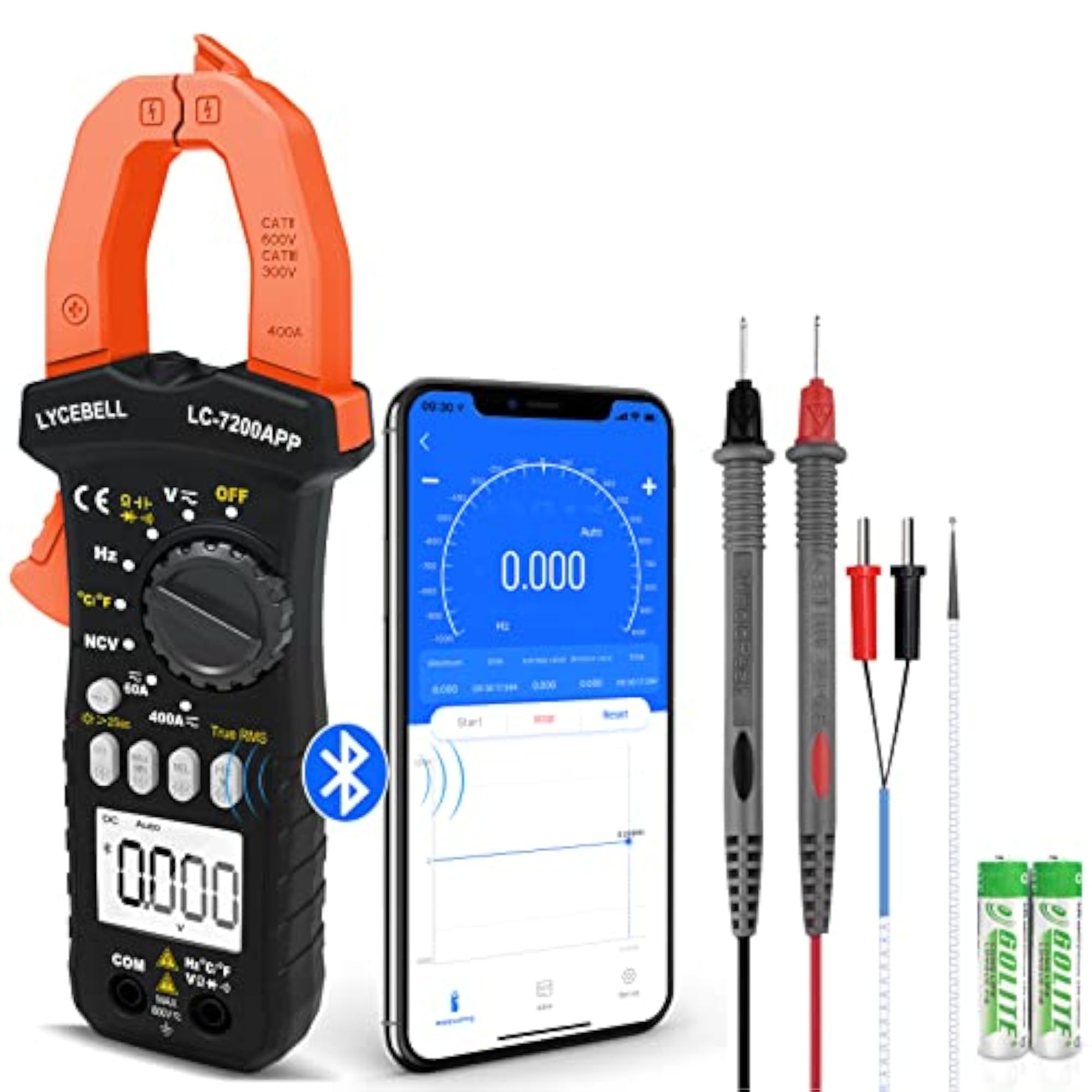 6000 Counts Clamp Meter & Bluetooth APP
