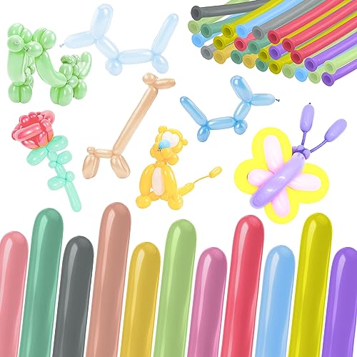 Image of Macaron Color Mix 260 Balloons - Long Balloons for Balloon Arch & Animals Kit, Random Color