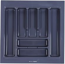 Heavy PVC Cutlery Tray Organizer, Stylish Cutlery Tray for Kitchen Basket, Gray, 21x18.5 Inch