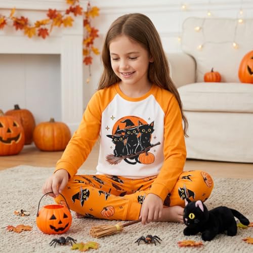 Image of DAUGHTER QUEEN Boys & Girls 100% Cotton Halloween & Christmas PJS 18M-12Y