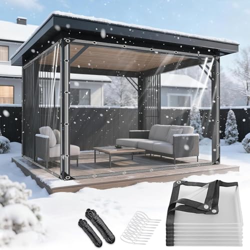 Bâche imperméable en PVC avec œillets renforcés, bâche robuste pour camping, tonnelle, auvent extérieur et protection de toit