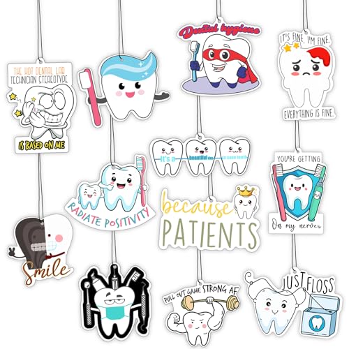 Image of Siifert 24 Pcs Funny Dental Office Decor Dental Hygienist Air Freshener Car