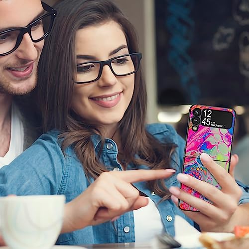 Abstract Marble Slim Case For Samsung Galaxy Z Flip 3 5G, Galaxy Z Flip 3 Phone Case For Men/Women, Hard Pc Shookproof Lightweight Cover For Samsung Z Flip3 2021 #TOP5