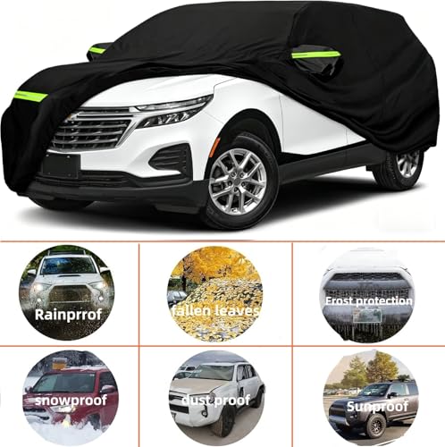 Image of 2026 Upgraded Car Cover for Chevrolet Chevy Equinox LS、LT、RS、Activ、Premier 2005-2026, Waterproof Full Exterior Windproof Snow Proof Rain Sun Hail Protection with Door Zipper & Inner Cotton