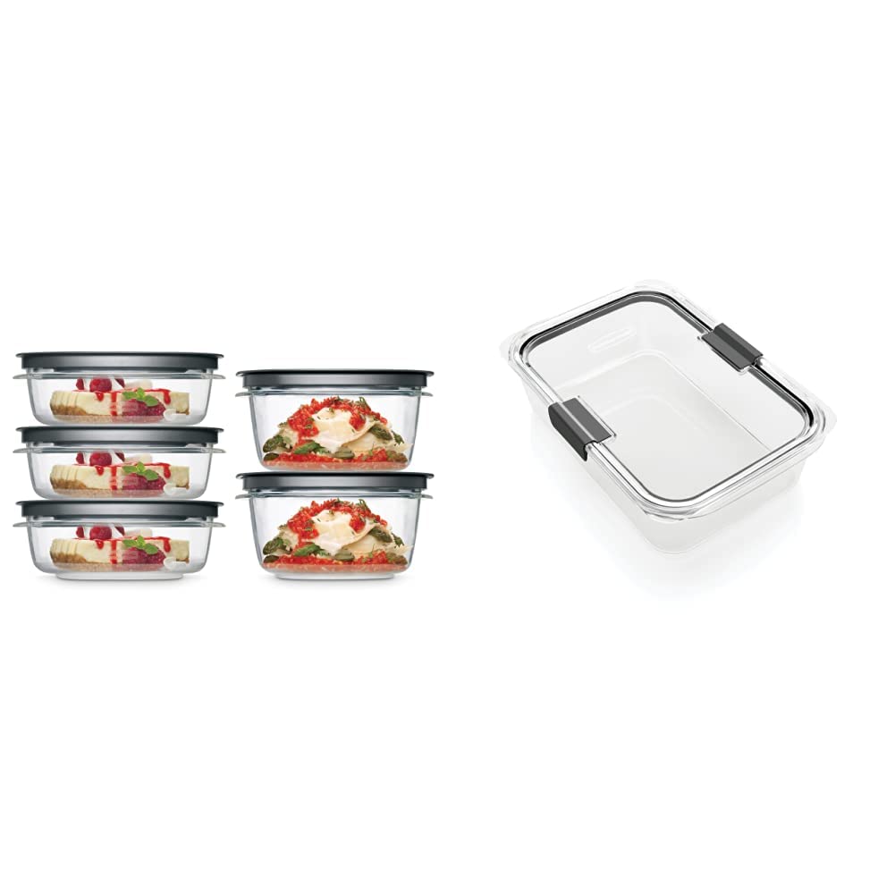 Amazon.com: Rubbermaid Meal Prep Premier Food Storage Container, Grey ...