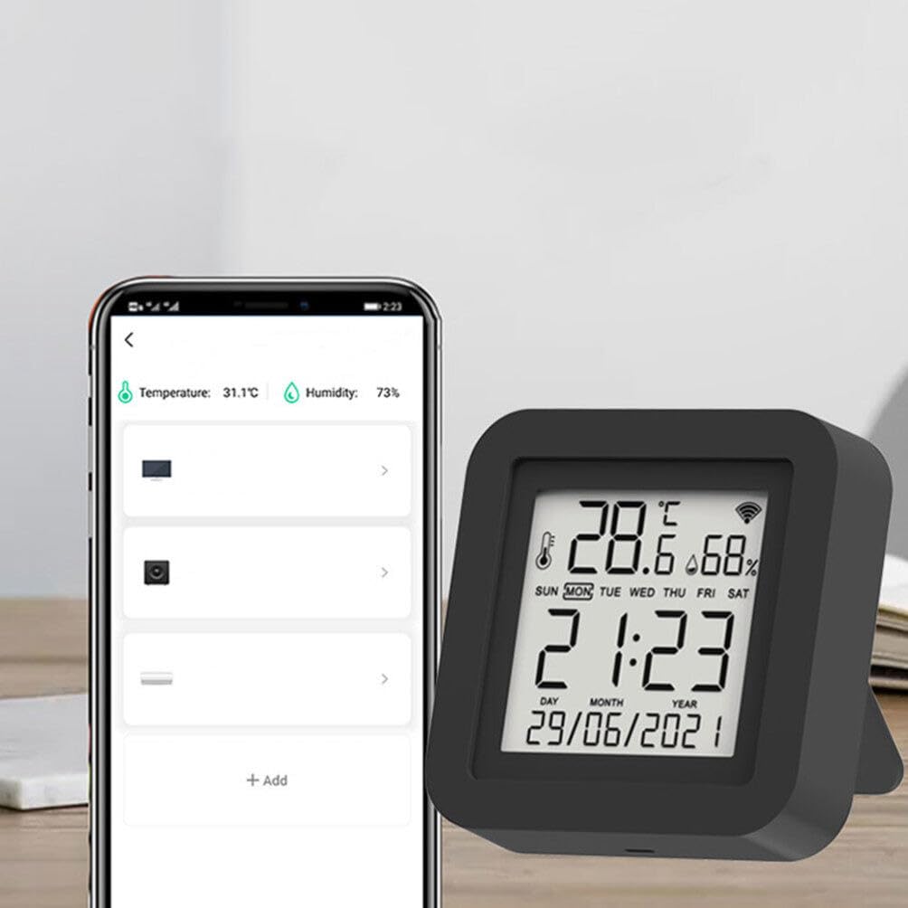 UKCOCO Indicatore Di Temperatura Digitale Monitor Di Umidità e Temperatura Igrometro Portatile Per Interni Misuratore Di Strumento Di Monitoraggio Umidità