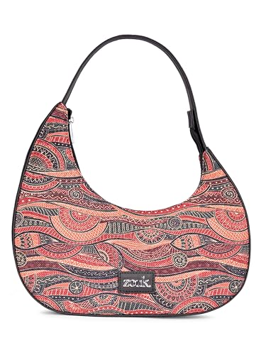 Image of ZOUK Pixi Small Shoulder Bag | Vegan Leather Evening Bag for Women with Shoulder Strap, Zip Closure & Water-Resistant Lining | Stylish Handcrafted Purse |
