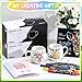 Imagen de Geiserailie Kit 4 Tazas de Cerámica para DIY Pintar para Sublimación en Blanco 12 Rotuladores con 24 Colores Regalo Divertido Cumpleaños Navidad Aniversario Día de Madre Pascua