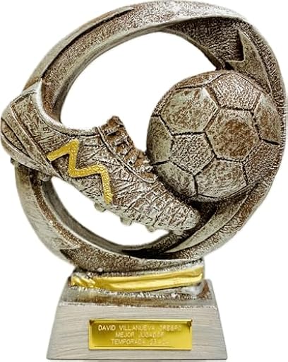 Trofeo Fútbol Pequeño Personalizado para Pichichi Máximo Goleador Bota y Balón de 16cm de altura | Ya disponible en tu tienda friki favorita! En mundofriki.es!