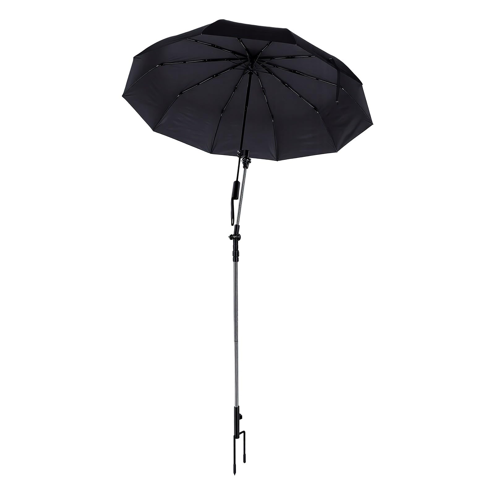 AMONIDA Parasol Plażowy Przenośny Parasol Przeciwsłoneczny z Włókna Szklanego do Biwakowania na Plaży i Wypraw Wędkarskich, z Tkaniny 190T