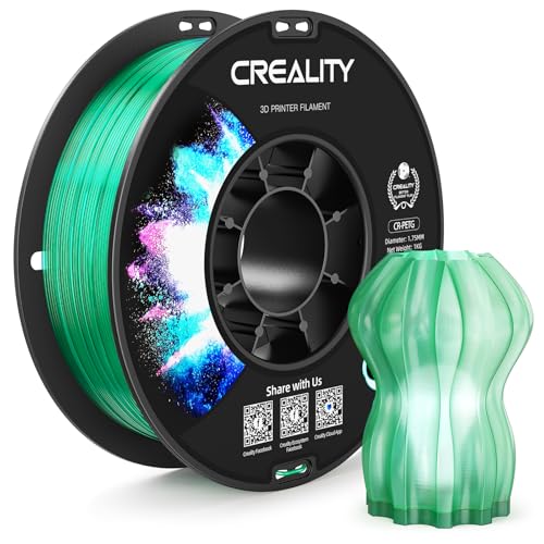 Image of CREALITY PETG Filament 1.75mm 3D Printer Filament, 1kg (2.2lb) Neatly Wound Spool, Dimensional Accuracy ±0.03mm, Fit for Ender, Bambu Lab, Anycubic,ELEGOO FDM Printers, Transparent Green