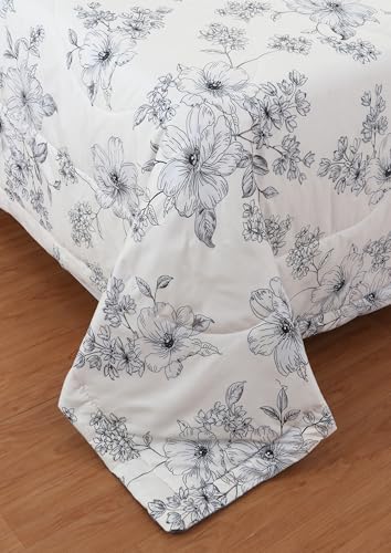 Image of Florida Microfiber Floral Double Bed Comforter | 220x240 cm | 180 GSM | Soft Reversible Lightweight Comforter for All Seasons