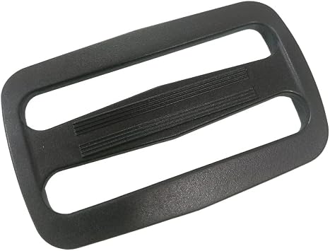 10 Pcs 2 Inch Black Plastic Tri-glide Slides Button Adjustable Webbing Triglides Slider Buckle for Belt Backpack and Bags 2" 50mm