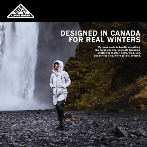 ALPINE NORTH Glacier Women’s Vegan Down Winter Coat with Faux Fur Hood - Parka Jacket for Women3