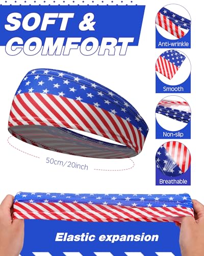 Image of Lyrow 12 Pcs Headbands for Men Running Headband Mens Sweat Bands Headbands for Tennis Athletic Cycling Basketball Yoga Workout Outdoor Sports Gym Jogging Exercise