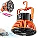 Ventilateur De Camping avec Lumière LED,Ventilateur Portatif à Rotation De La Tête à 180 °,Ventilateur De Tente Rechargeable 5200mah avec Télécommande pour La Survie d'urgence De Camping,Orange