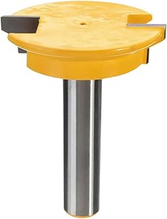 Yakamoz 1/2 Inch Shank Reversible Drawer Corner Lock Router Bit Locking Drawer Front Glue Joint Router Bit Woodworking Milling Cutter Tool with 2-Inch Large Diameter 1/2-Inch Cutting Length