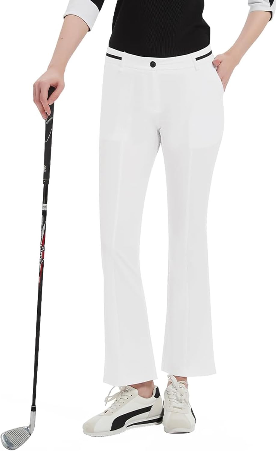 Pro X Gear Women Golf Pants with Pockets Spring Summer 4-Way Stretch Lightweight Quick Dry Casual Pants Athletic UPF 50+