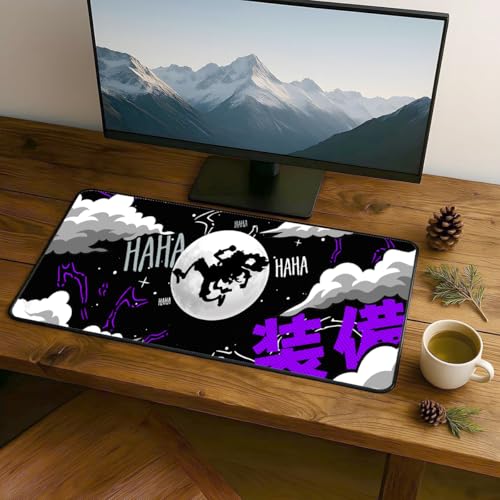 Image of Luffy Gear 5 Mouse Pad | Desk Mat | Stitched Edges | Non-Slip Rubber Base | Computer Laptop | Keyboard Mouse Pad for Office & Home (XL)