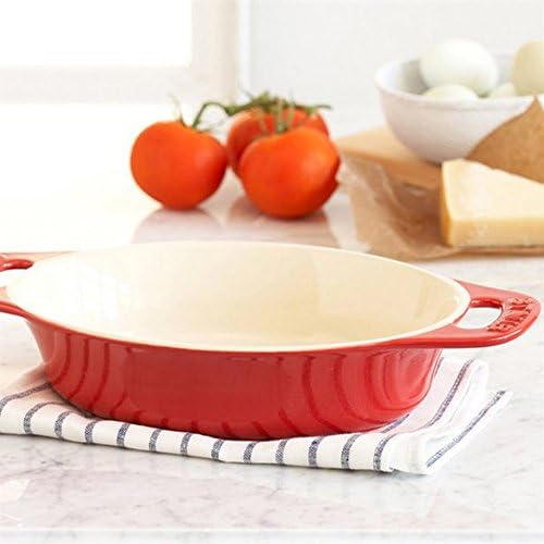 Staub Ceramic 9-inch Oval Baking Dish - Cherry - Thumbnail 3