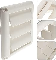 Vista 5 de DOITOOL Cubierta de ventilación para secadora de 4 pulgadas, cubierta de ventilación exterior para 4 aberturas de conducto de ventilación (blanco)