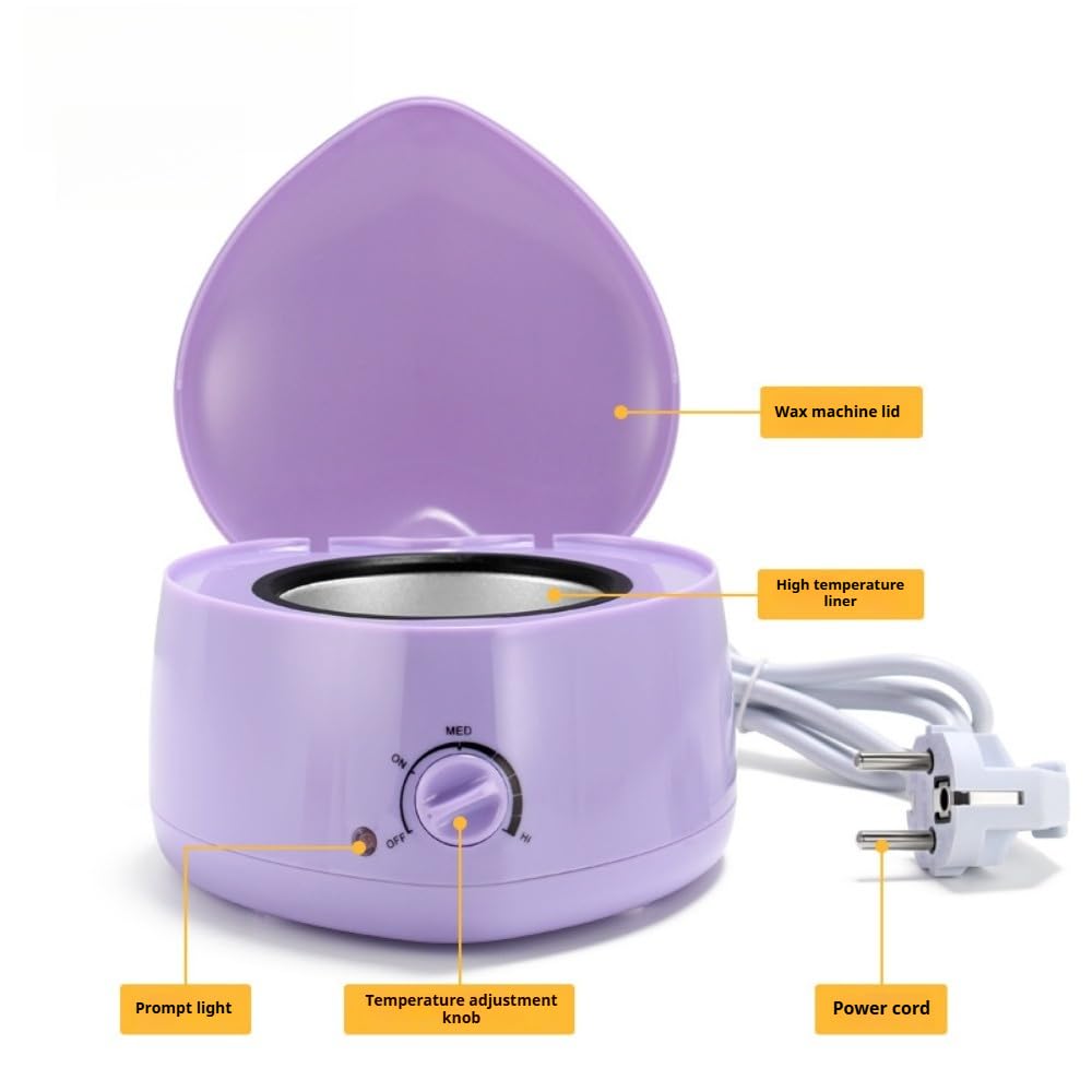 Mini calentador de cera para depilación de 200 ml, calentador de cera portátil con olla de silicona, calentamiento rápido, temperatura ajustable, adecuado para uso doméstico, bikini y depilación
