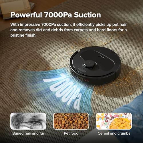 roborock Qrevo S Robot Vacuum Cleaner with Mop, 7000Pa Suction, LiDAR & Reactive Tech Avoidance, Multi-functional Station, Auto Mop Washing&Drying, Self-Emptying&Refilling, 10mm Mop Lifting (Black) - Image 4