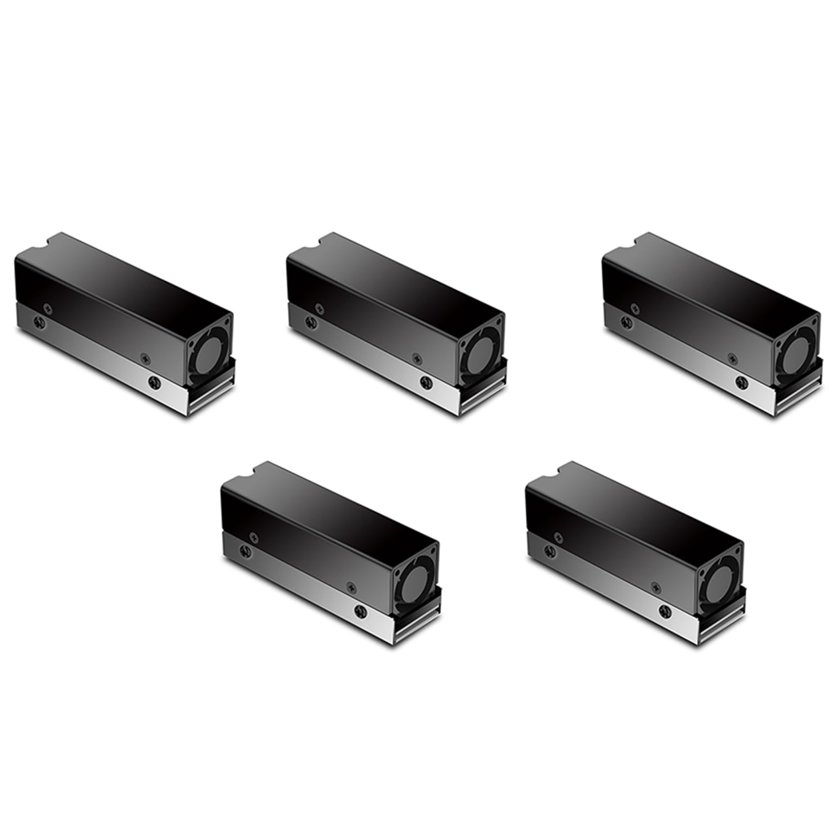 5X M.2 SSD NVMe Kühlkörper M2 2280 Solid State Disk Luftzirkulationskühler mit Lüfter Aluminium Kühlkörper Thermal Pad Kühler