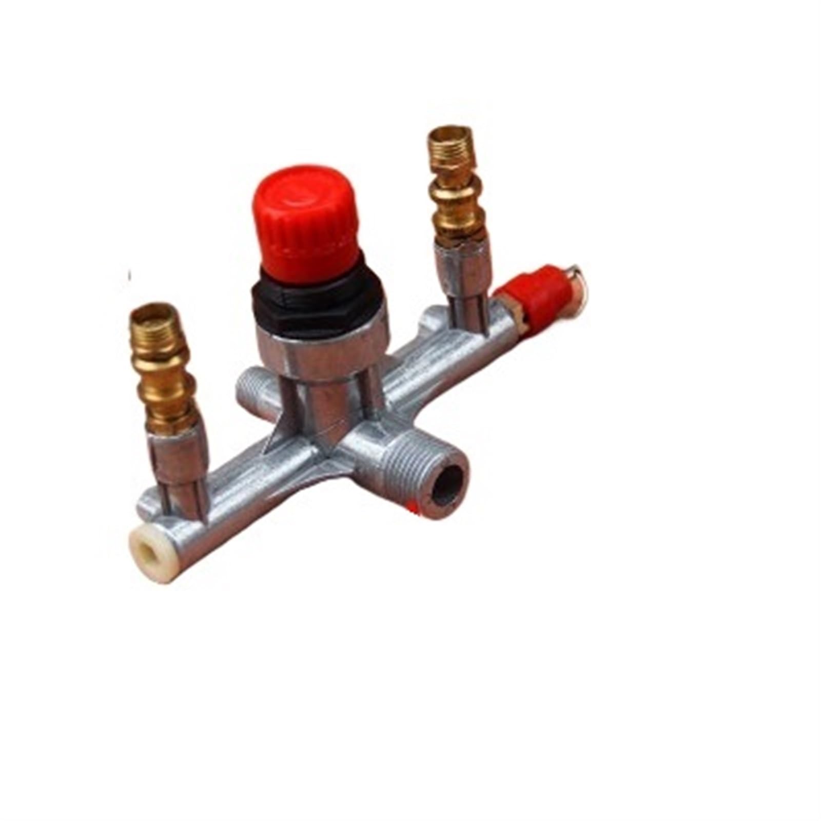 HDPHCRIUN Air Compressor Parts Bama Bracket/Wind/air 6 Ports Iron Bracket with Safety Valve Adjustable Pressure