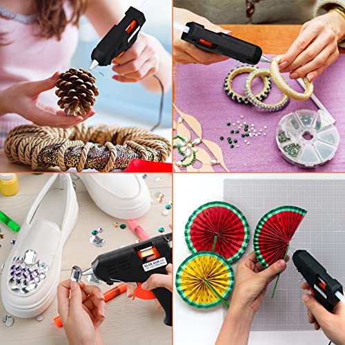 Zhengmy Hot Glue Gun For Class Project, Small Glue Gun For School Craft Safe Glue Gun For Art Diy Craft Projects And Quick Home Repairs, 20W (Black, 24 Pcs) (Kx0693) #TOP6